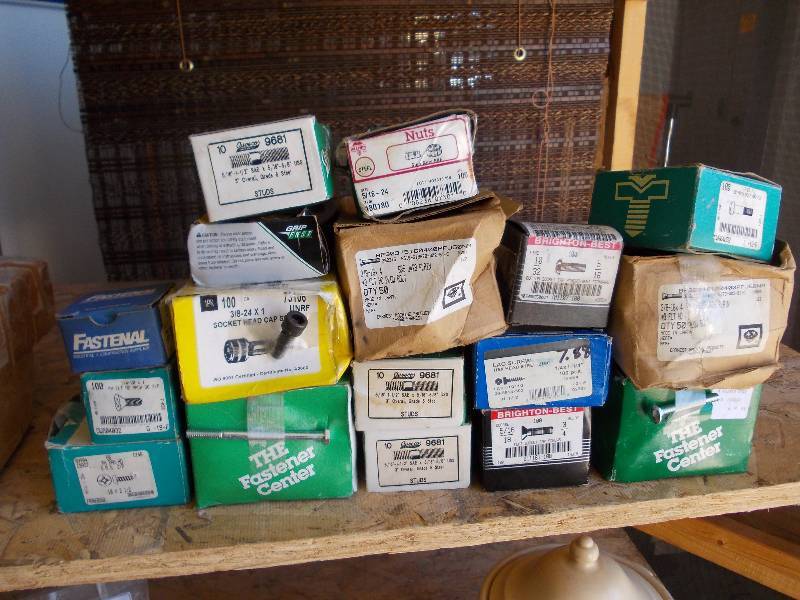 Box Lot Of Partial Boxes Of Assorted Hardware