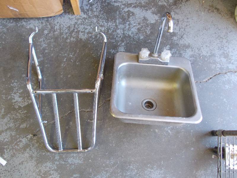 Stainless Steel Sink & Motorcycle Luggage Rack