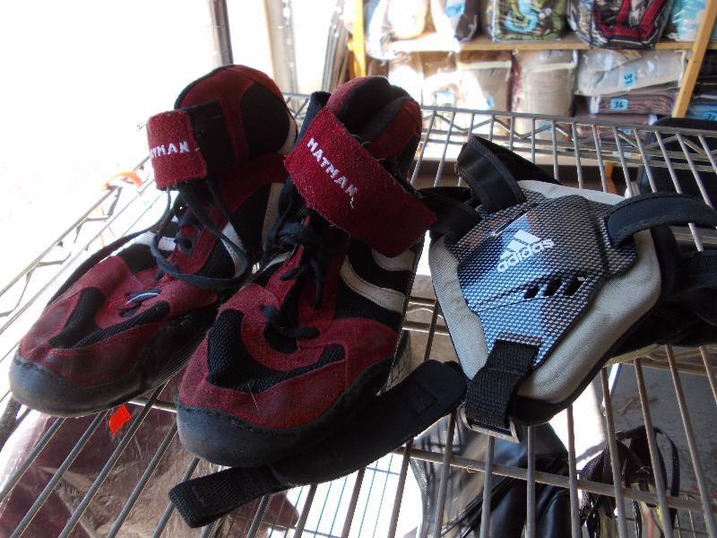 Wrestling Shoes (Size 7) & Ear Protection