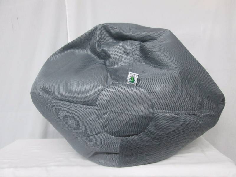 lot 53 image: Grey Mesh Bean Bag Chair