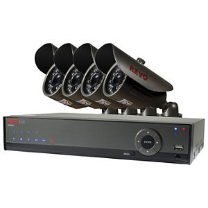 lot 3 image: Revo 4 Channel 500GB DVR System w 4 Cameras
