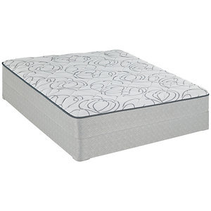 lot 7 image: Sealy Tuberose Plush Queen Mattress and Serta Box Spring