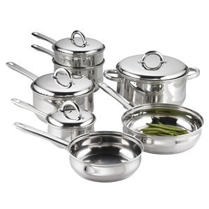 lot 39 image: Alcove 11-pc. Stainless Steel Cookware Set