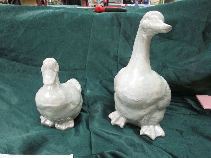 Home Dcor 2 Ducks Metalic Shiny C...
