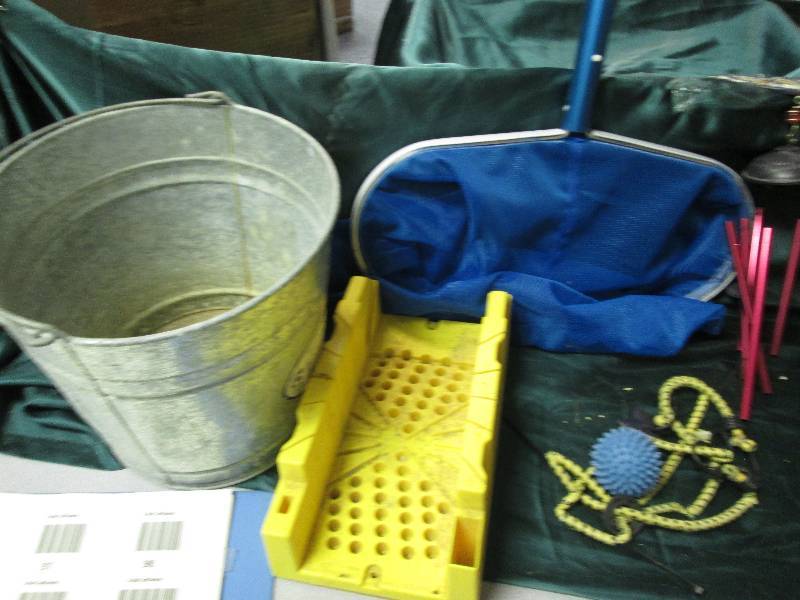 Metal pail, angle guide, and more...