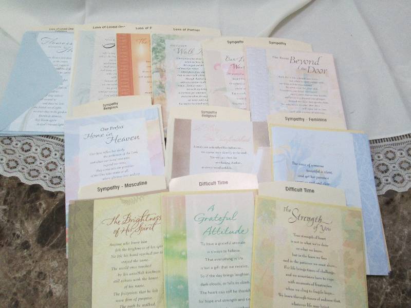 assortment of card for Loss of love...