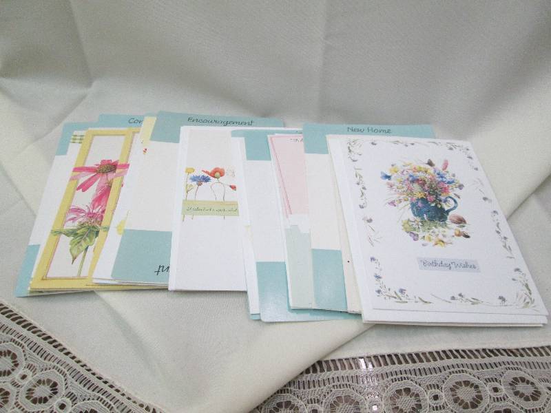 Assortment of cards contrast, encou...