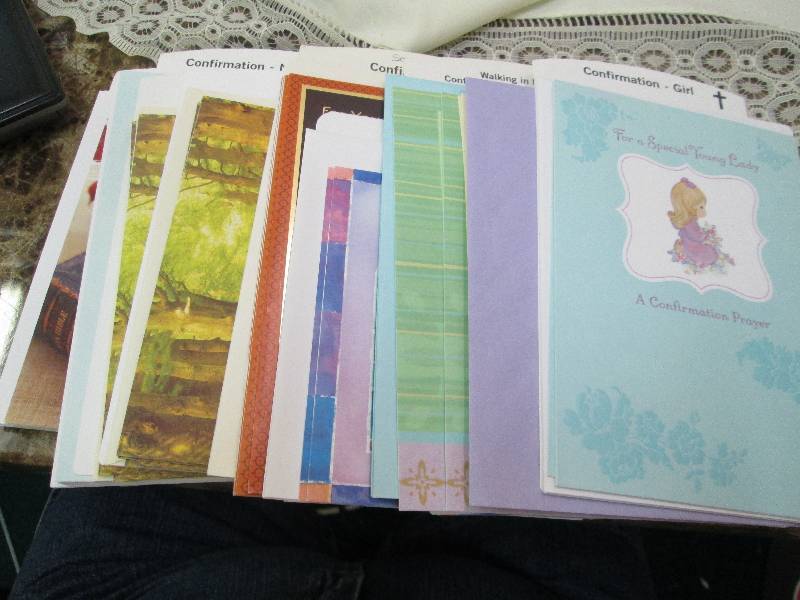Assortment of card for confirmation...