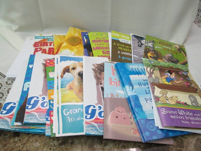 Assortment of happy birthday card s...