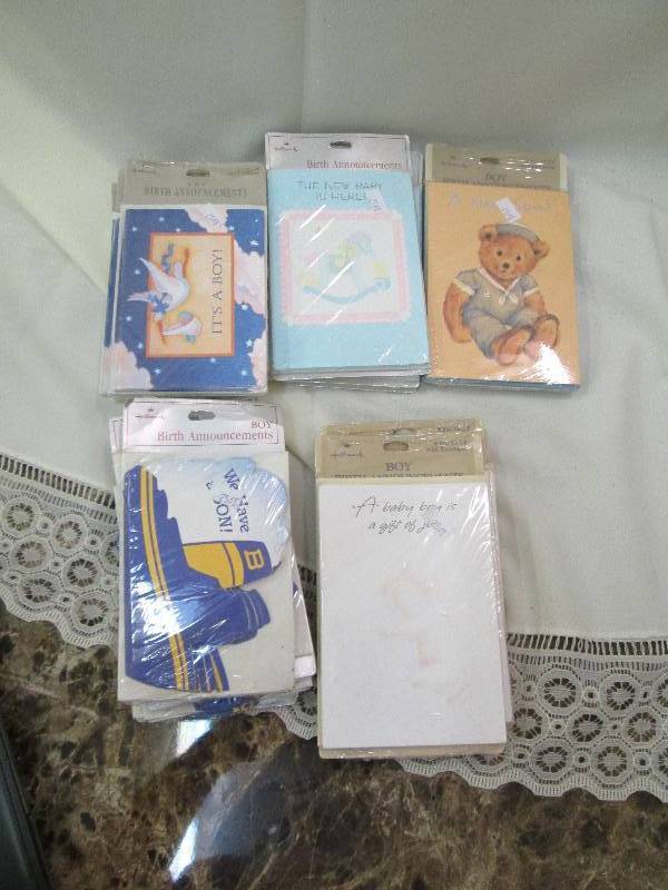 Pkg. of birth announcements for boy...
