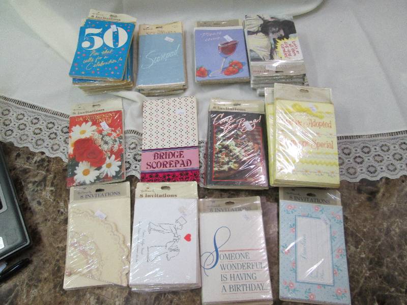 Pkg. of 50th invitation, scorepad, ...