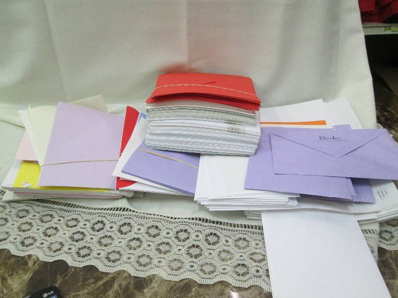 Assortment of size and color of env...