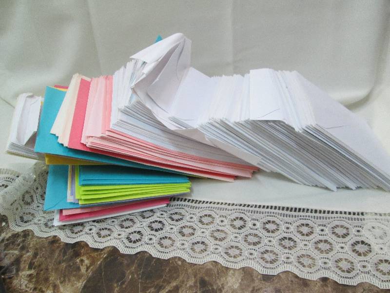 Assortment of size and color of env...