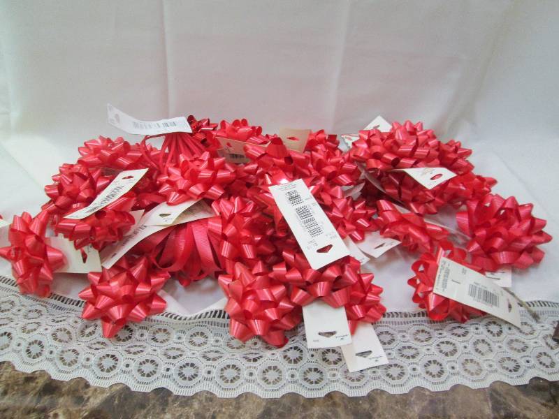Assortment of red bows...