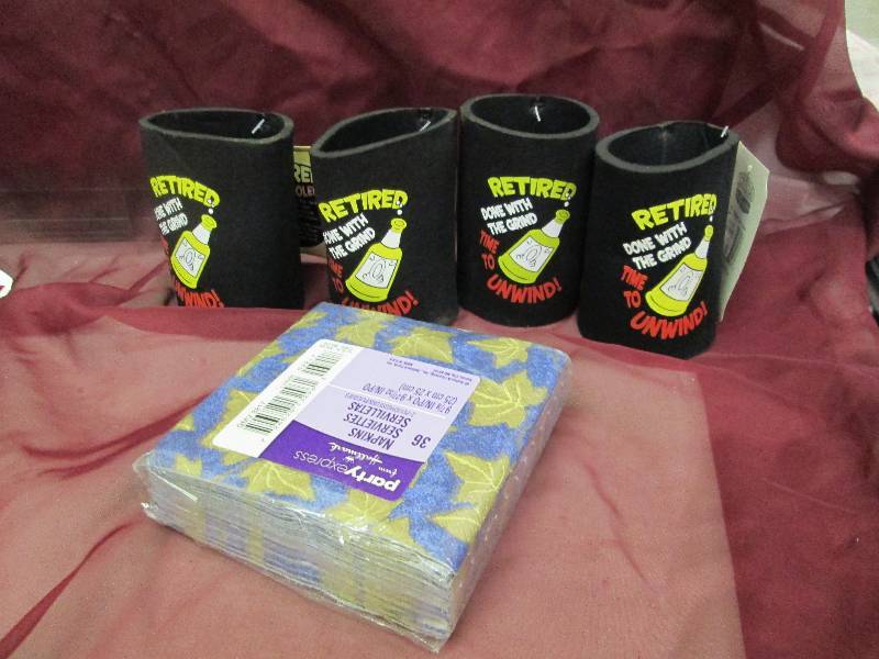 Qty 4 can cooler that say Retired D...