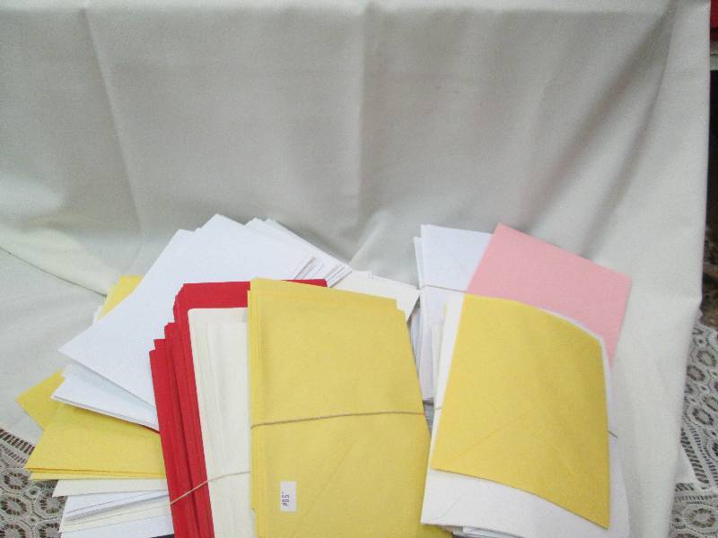 Assortment of size and color of env...