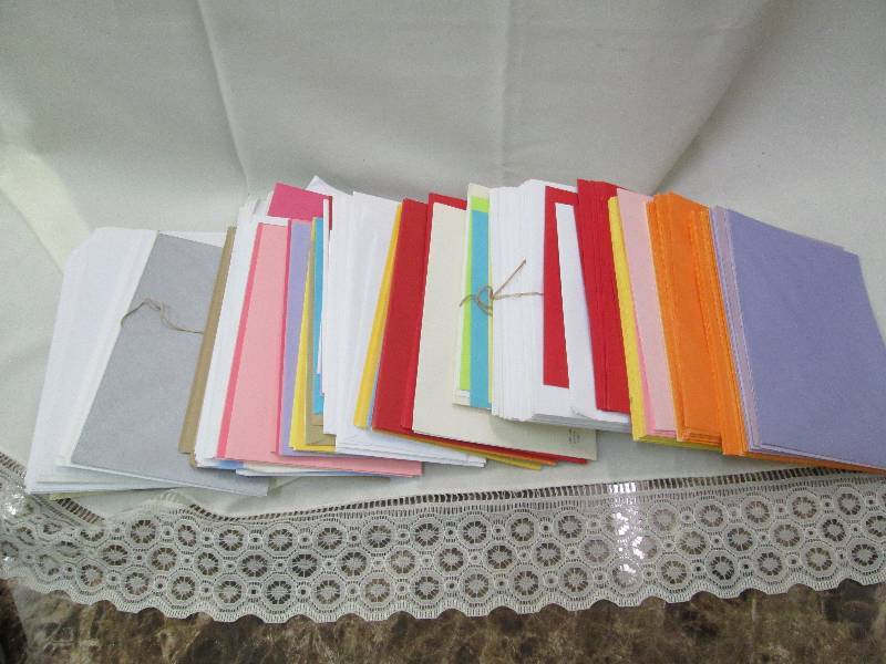 Assortment of color and size of env...