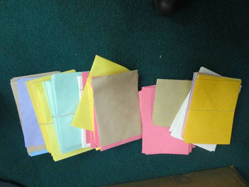Assortment of color and size of env...