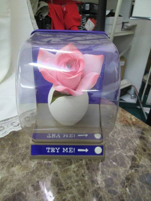 Vase with flowers that opens up and...