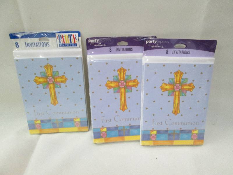 Qty 3 pkg. of First Communion invit...
