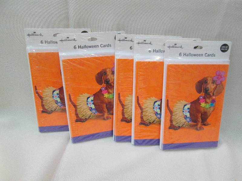 Qty 5 Halloween cards pkg. has 6 in...