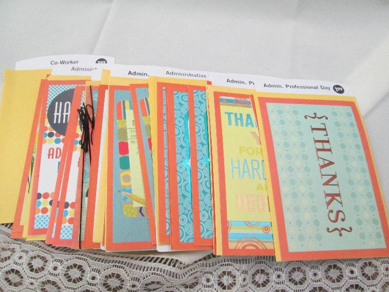 Assortment of Administrative cards...