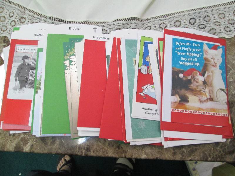 assortment of Christmas cards, Brot...