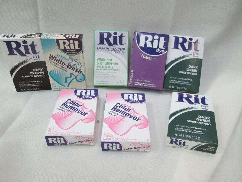 Qty 8 Rit dye Dark brown, White-was...