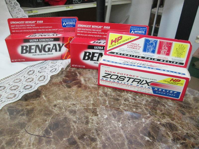 Qty 3 Bengay pain relieving cream a...