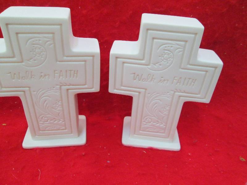 Qty 2 White crosses that says Walk ...