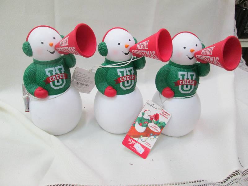 Qty 3 Christmas Cheers snowman...