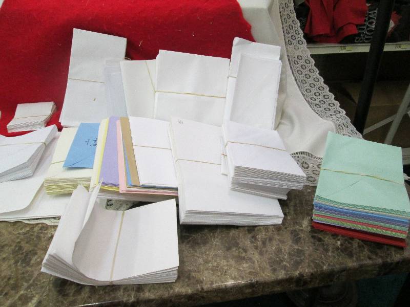 Assortment of color, size of envelo...