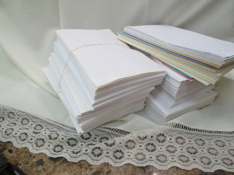 Assortment of color, size of envelo...