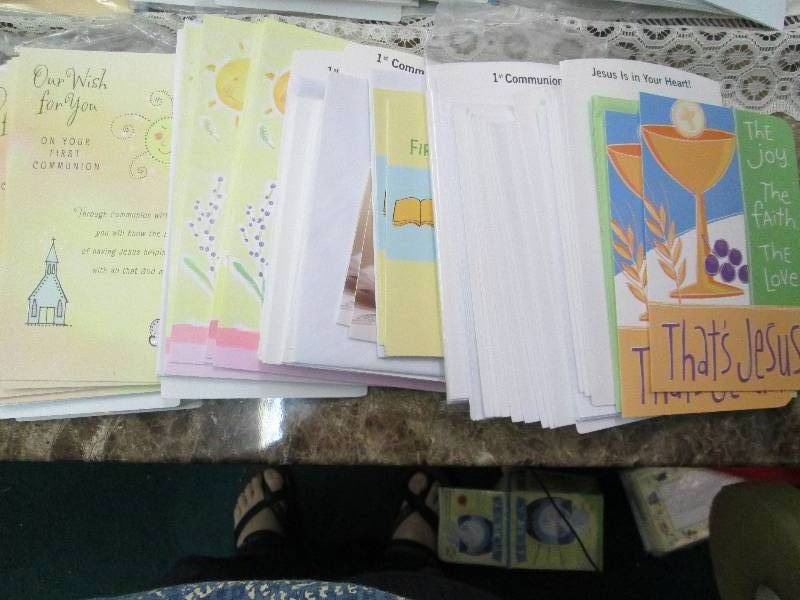 Assortment of  Communion cards and ...
