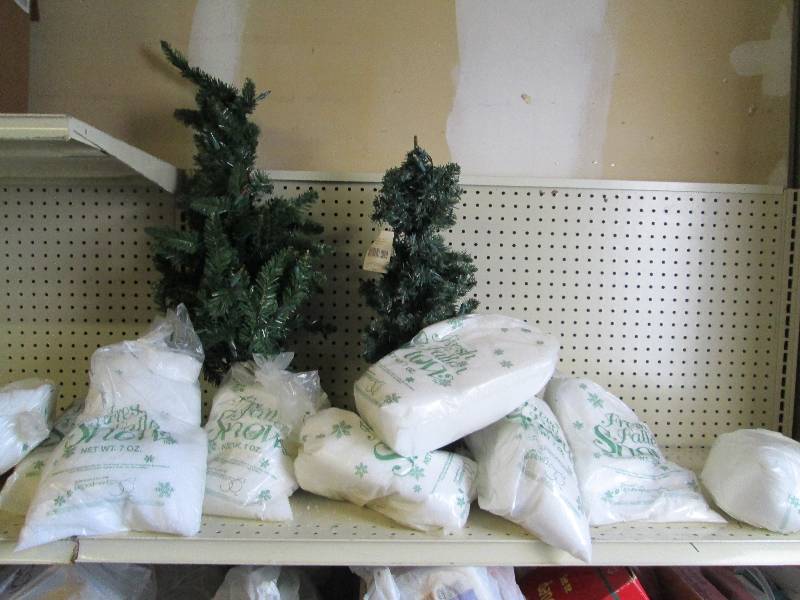 Qty 2 Christmas trees and  bags of ...