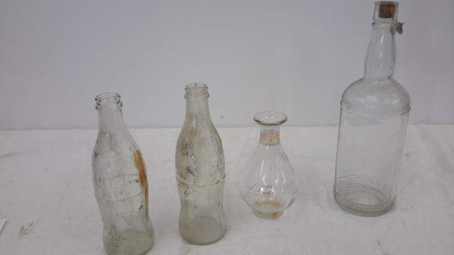 4 Glass bottles