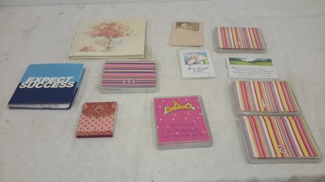 book, stationary, card assortment