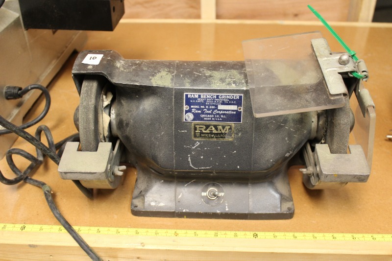 ram bench grinder woodworking shop and moving sale k-bid