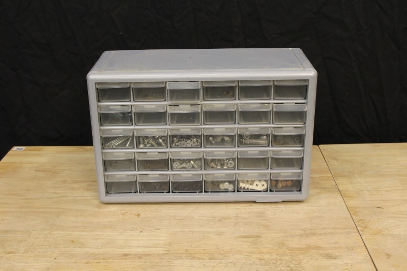 lot 115 image: Parts Bin with Contents