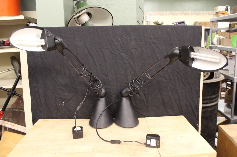 lot 129 image: Pair of Lamps w Heavy Base