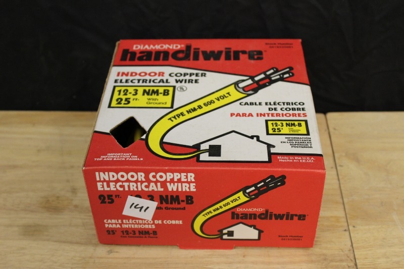 lot 141 image: Indoor Copper Electrical Wire