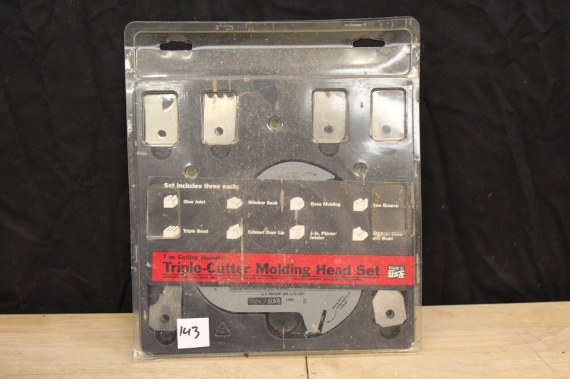 lot 143 image: Triple Cutter Molding Head Set