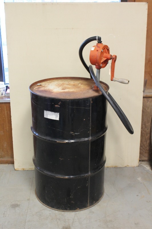 lot 14 image: Oil Barrel with Pump