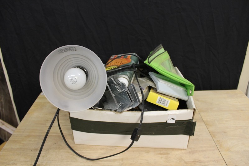 lot 172 image: Lot of Assorted Stuff, and a Lamp