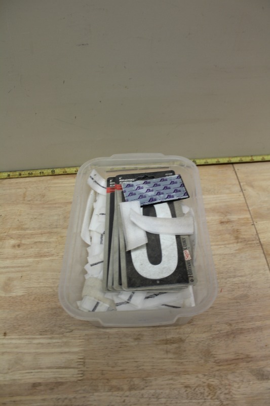 lot 215 image: Reflective Aluminum Numbers and Velcro Strips