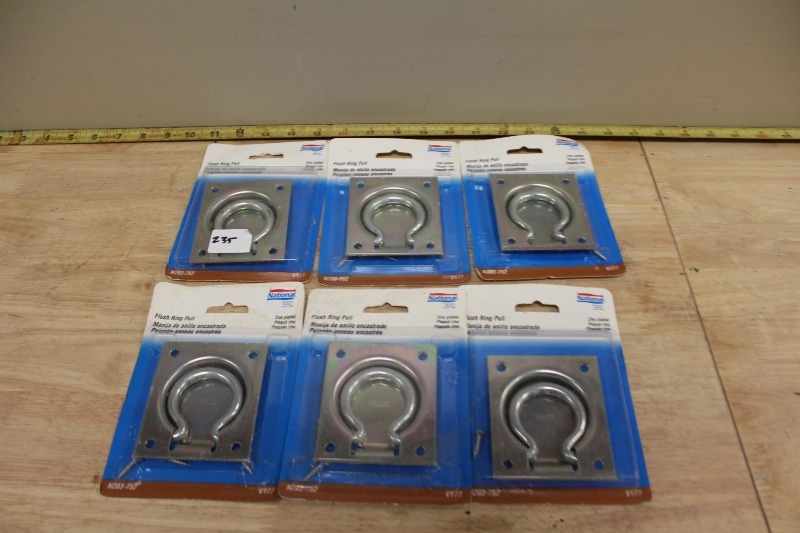 lot 235 image: 6 New Flush Ring Pulls