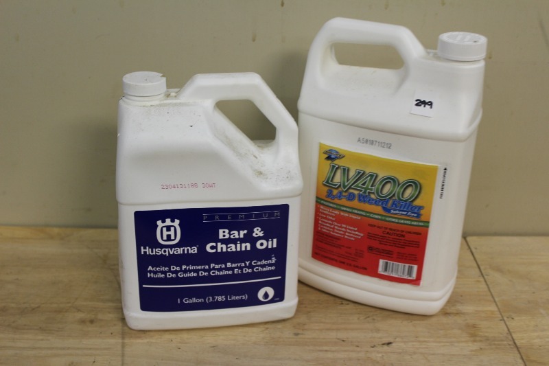 lot 299 image: Bar and Chain Oil  Weed Killer