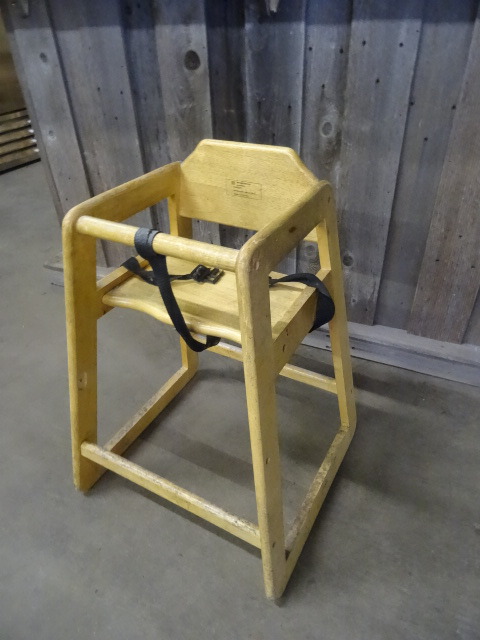 Wood high chair