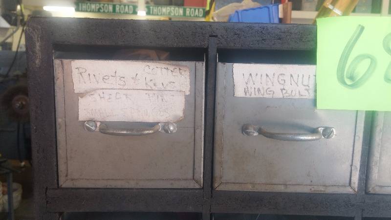 lot 68 image: 16 drawer storage cabinet..