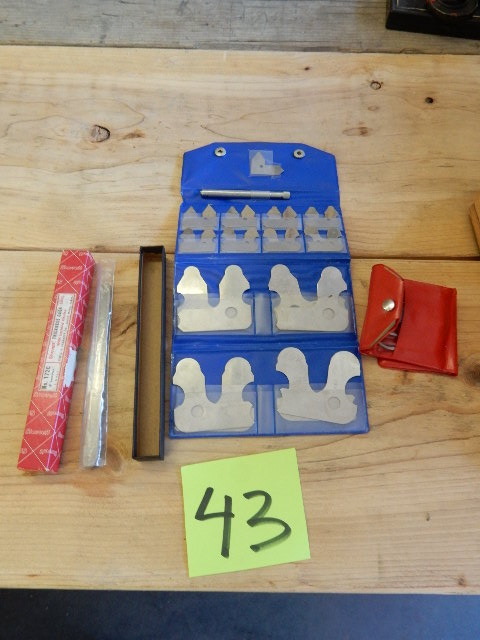 lot 43 image: Radius Gauge Set, Thickness Gage, Garrett Center Finder